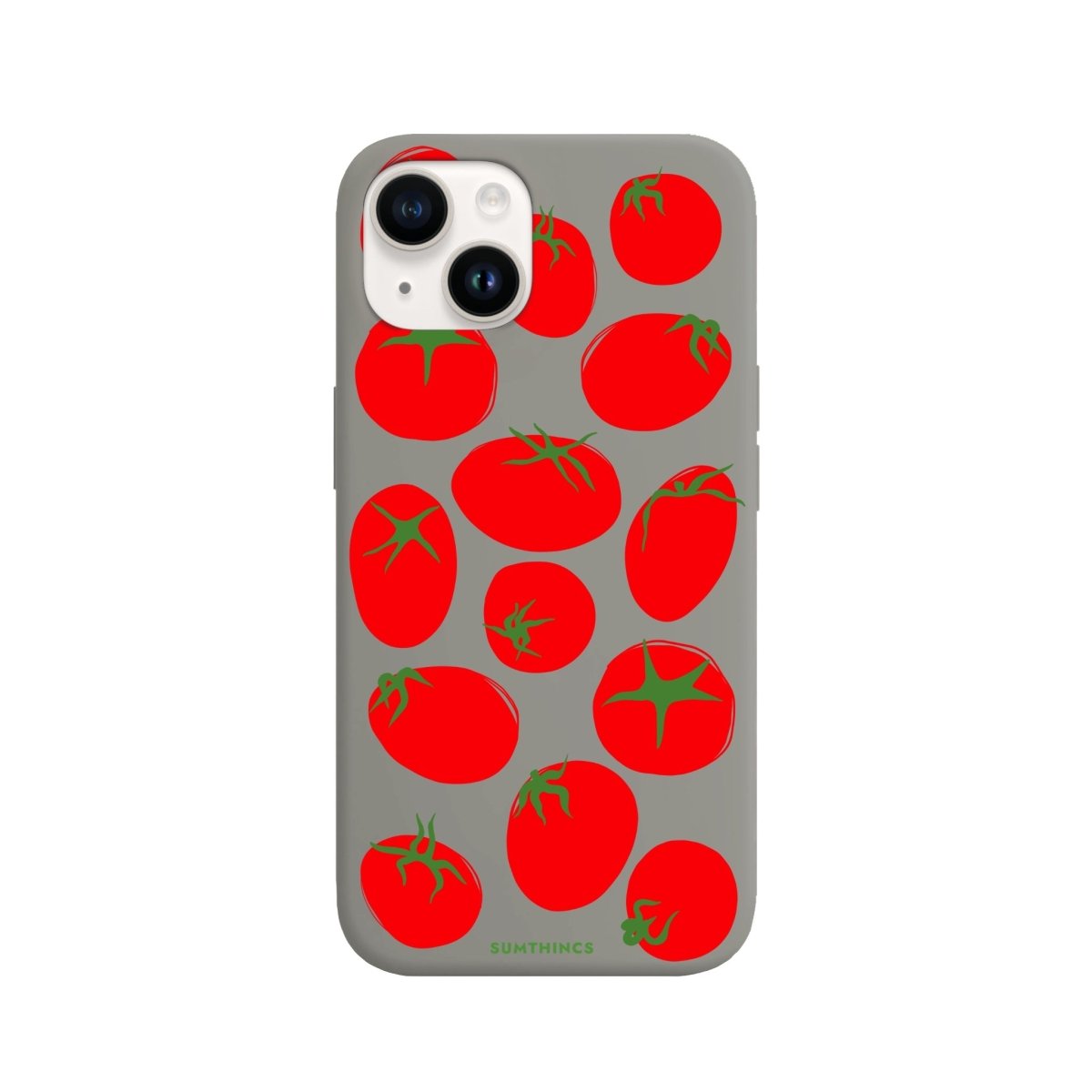 iPhone 14 Plus Tomatoes Premium Telefon Kılıfı Gri - SUMTHINCS