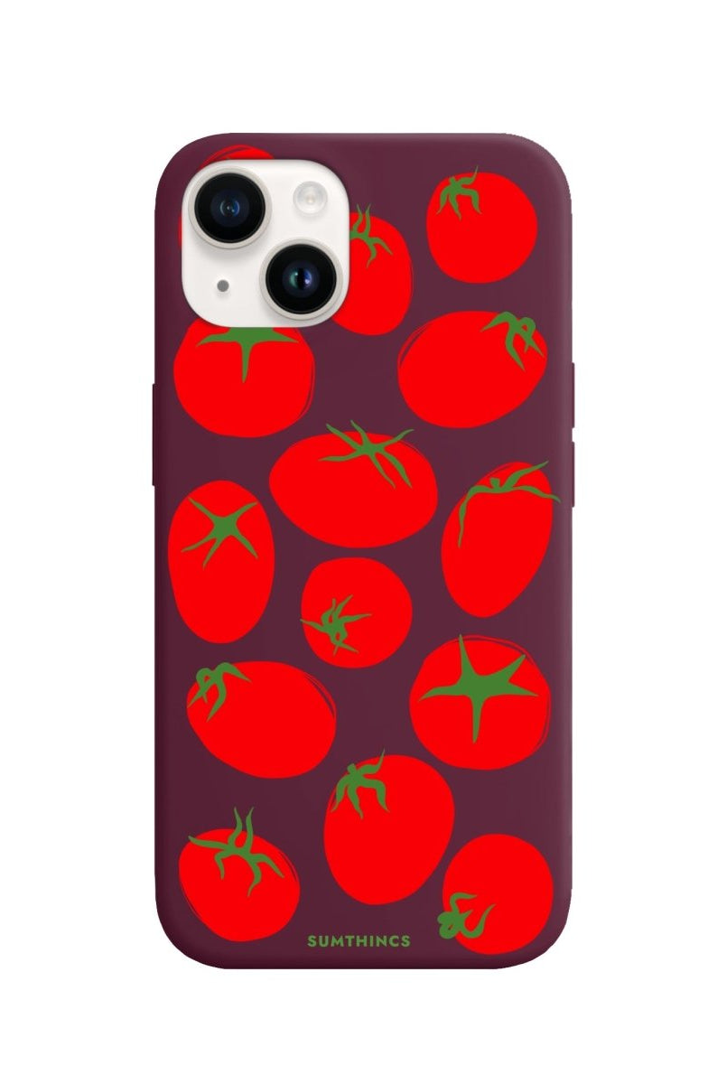 iPhone 14 Plus Tomatoes Premium Telefon Kılıfı Bordo - SUMTHINCS