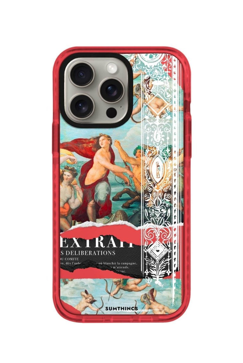 iPhone 14 Plus Triumph of Galatea Procase Şeffaf Telefon Kılıfı Kırmızı - SUMTHINCS