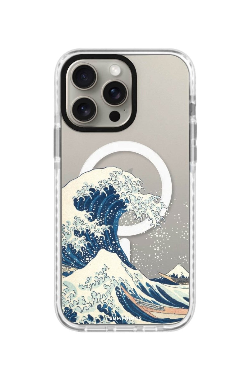 iPhone 14 Plus Waves Magsafe Procase Şeffaf Telefon Kılıfı Beyaz Şeffaf - SUMTHINCS