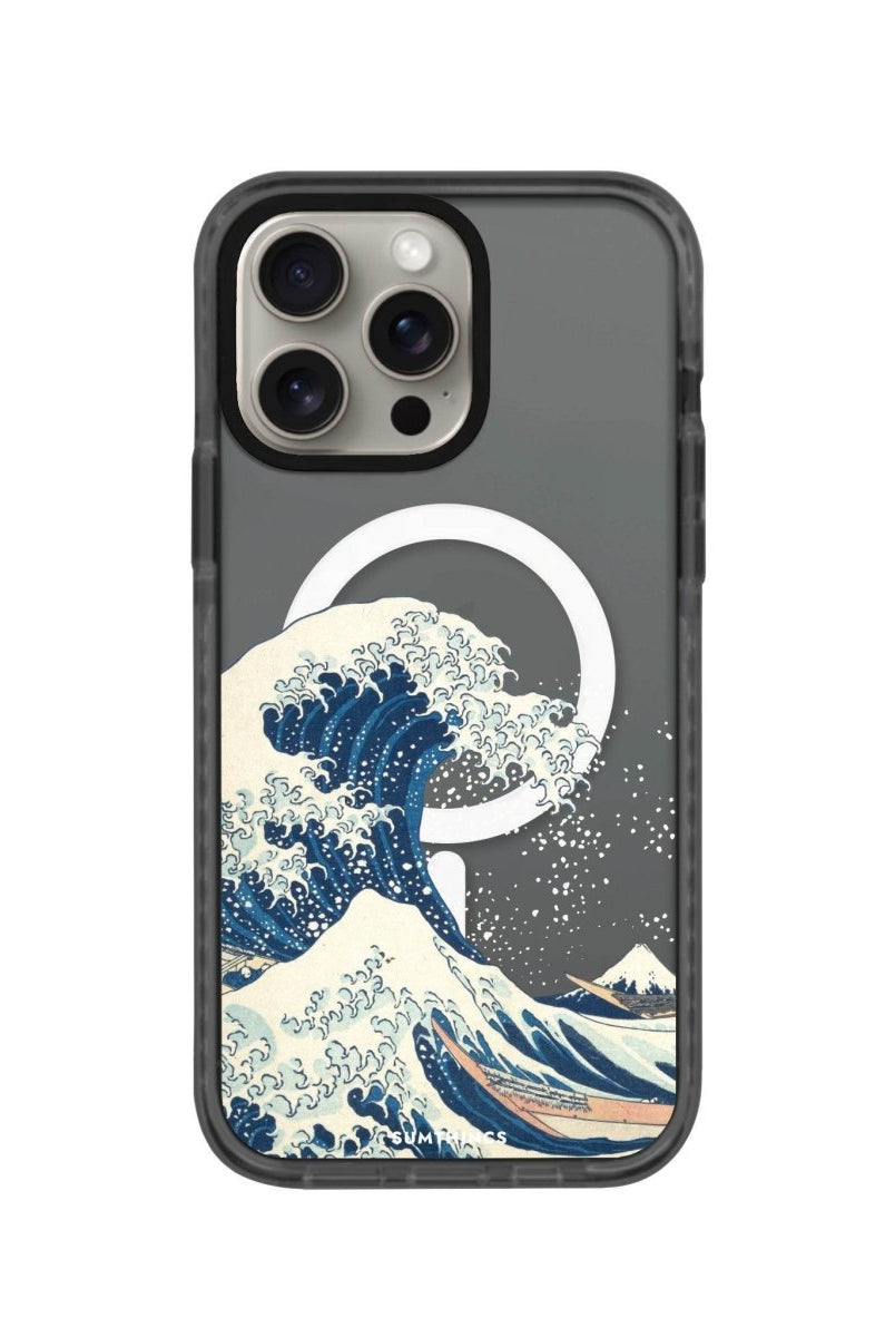 iPhone 14 Plus Waves Magsafe Procase Şeffaf Telefon Kılıfı Antrasit - SUMTHINCS