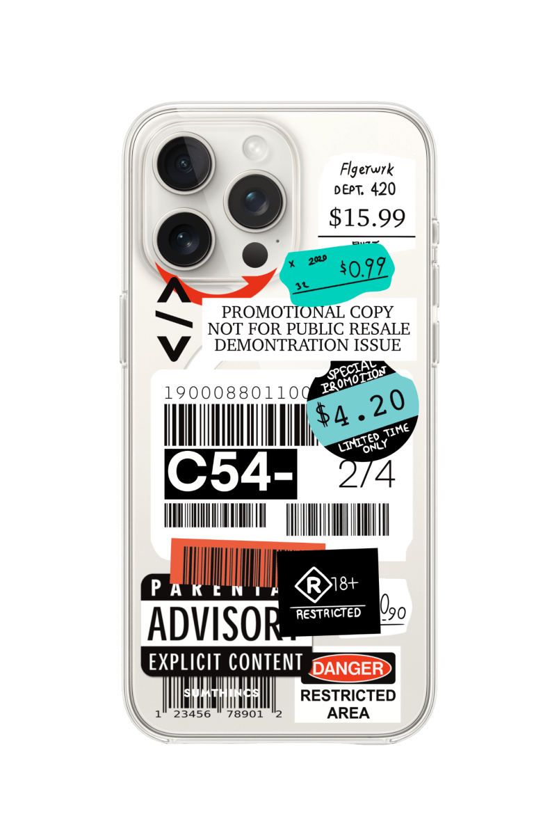 iPhone 14 Pro Barcode C54 Clear Magsafe Şeffaf Telefon Kılıfı - SUMTHINCS