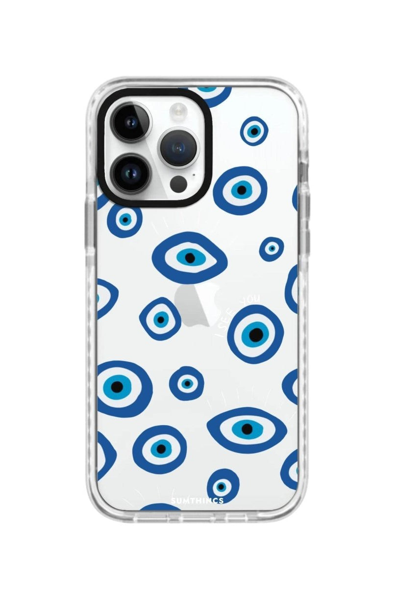 iPhone 14 Pro I See You Procase Şeffaf Telefon Kılıfı Beyaz Şeffaf - SUMTHINCS