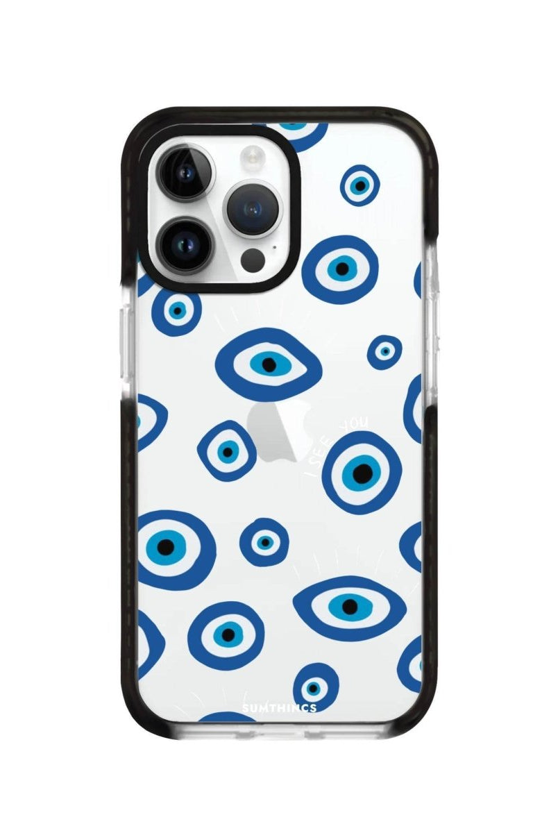 iPhone 14 Pro I See You Procase Şeffaf Telefon Kılıfı Siyah Şeffaf - SUMTHINCS