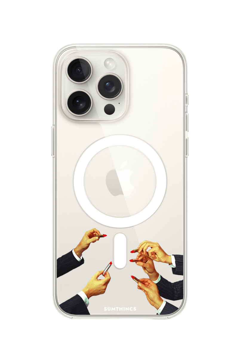 iPhone 14 Pro Lipstick Clear Magsafe Şeffaf Telefon Kılıfı - SUMTHINCS