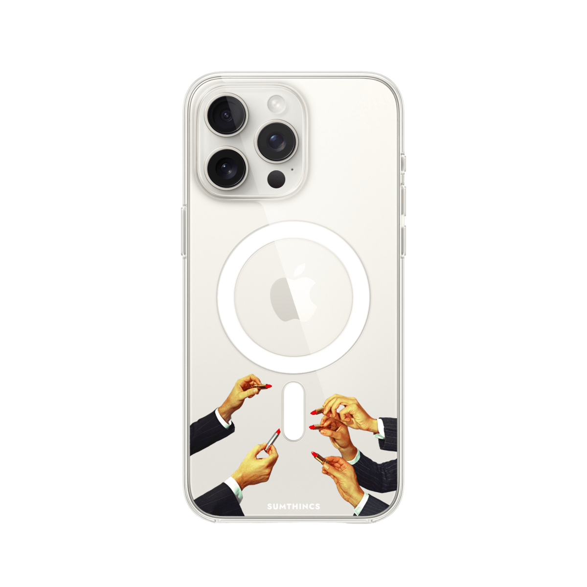 iPhone 14 Pro Lipstick Clear Magsafe Şeffaf Telefon Kılıfı - SUMTHINCS