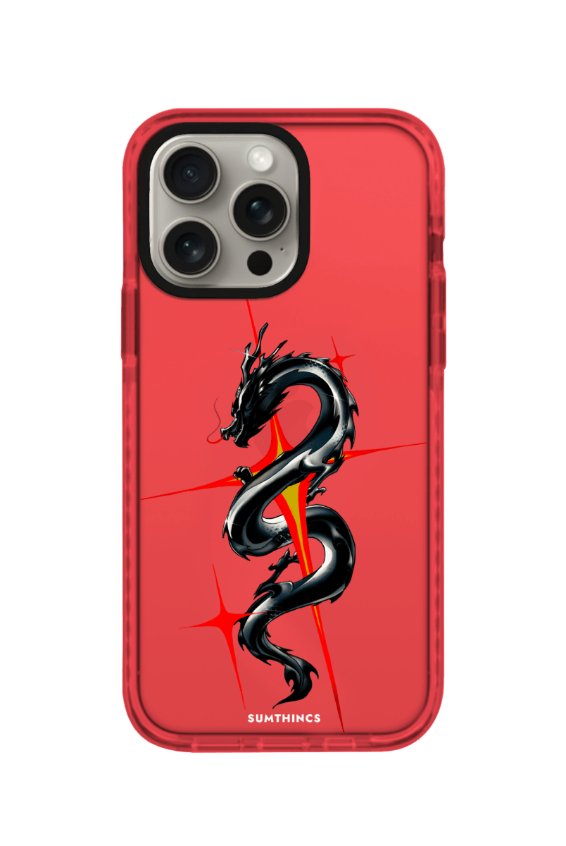 iPhone 14 Pro Max Dragonflare Procase Şeffaf Telefon Kılıfı Kırmızı - SUMTHINCS