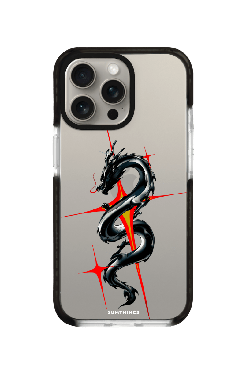 iPhone 14 Pro Max Dragonflare Procase Şeffaf Telefon Kılıfı Siyah Şeffaf - SUMTHINCS