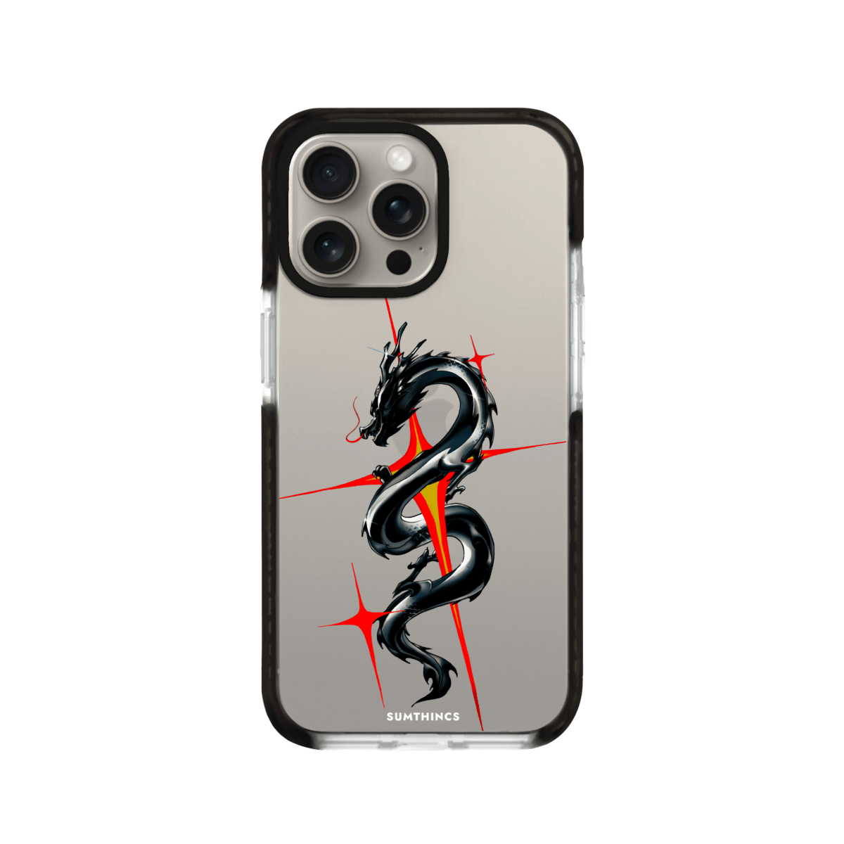 iPhone 14 Pro Max Dragonflare Procase Şeffaf Telefon Kılıfı Siyah Şeffaf - SUMTHINCS