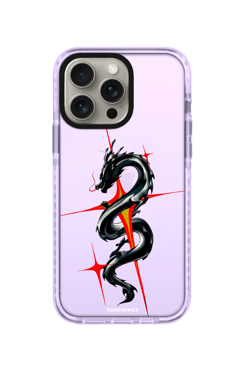 iPhone 14 Pro Max Dragonflare Procase Şeffaf Telefon Kılıfı Lila - SUMTHINCS