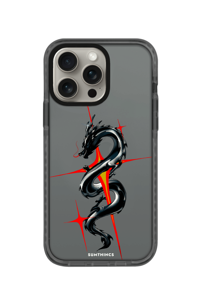 iPhone 14 Pro Max Dragonflare Procase Şeffaf Telefon Kılıfı Antrasit - SUMTHINCS