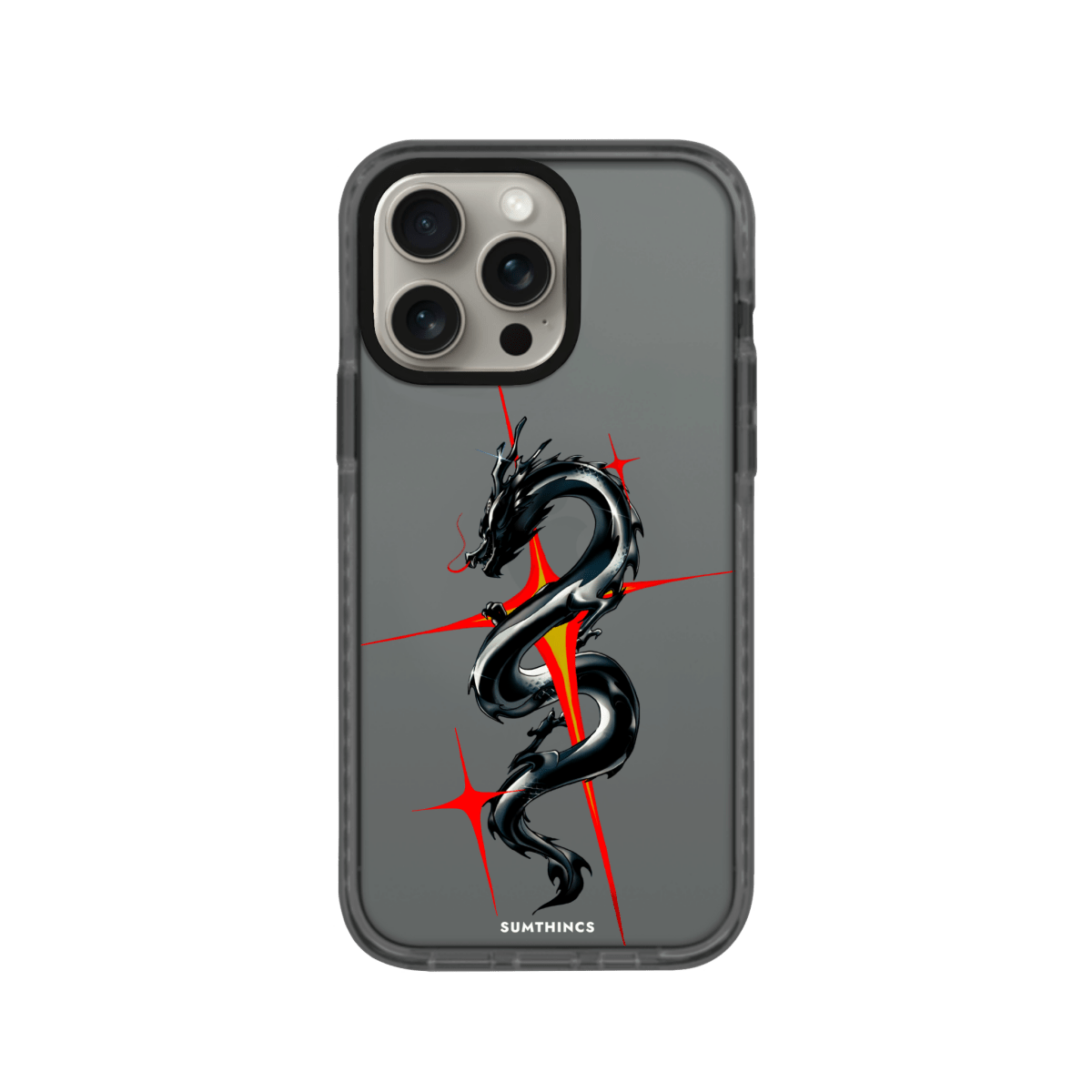 iPhone 14 Pro Max Dragonflare Procase Şeffaf Telefon Kılıfı Antrasit - SUMTHINCS