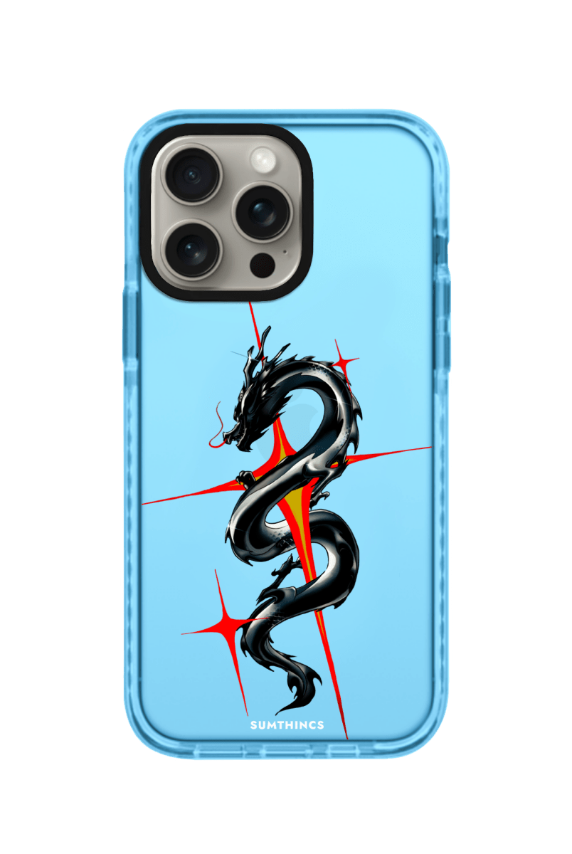 iPhone 14 Pro Max Dragonflare Procase Şeffaf Telefon Kılıfı Mavi - SUMTHINCS