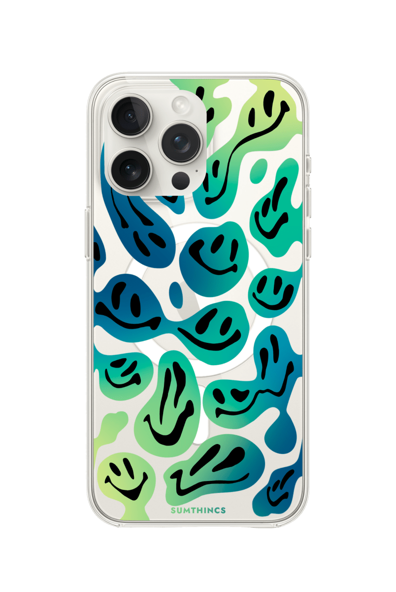 iPhone 14 Pro Smiley Clear Magsafe Şeffaf Telefon Kılıfı - SUMTHINCS