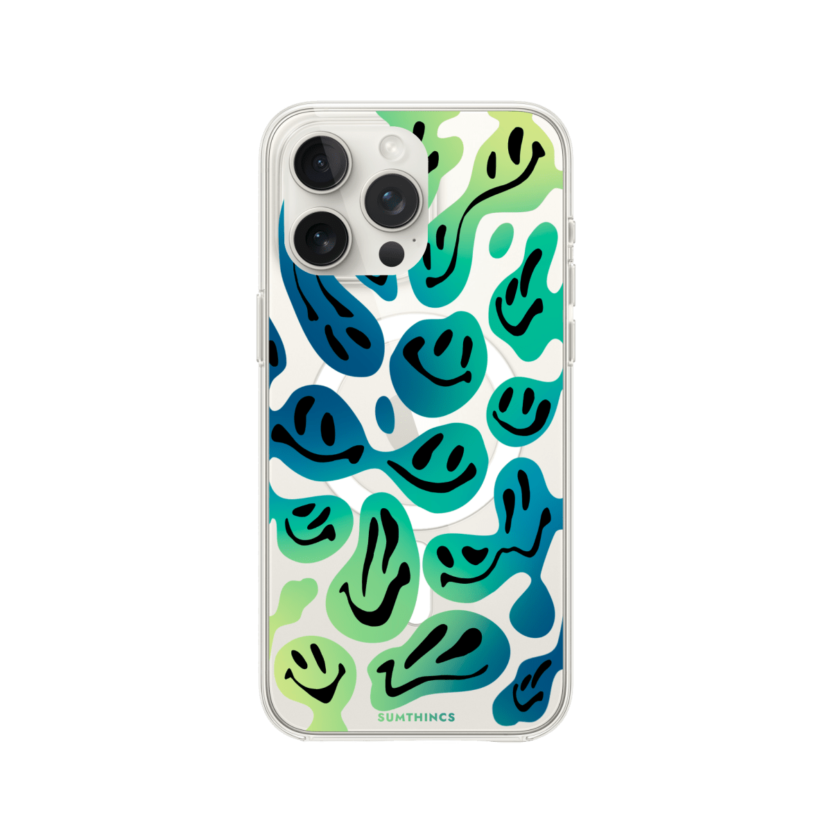iPhone 14 Pro Smiley Clear Magsafe Şeffaf Telefon Kılıfı - SUMTHINCS