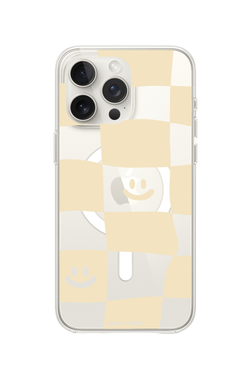 iPhone 14 Pro Smiling Check Clear Magsafe Şeffaf Telefon Kılıfı - SUMTHINCS