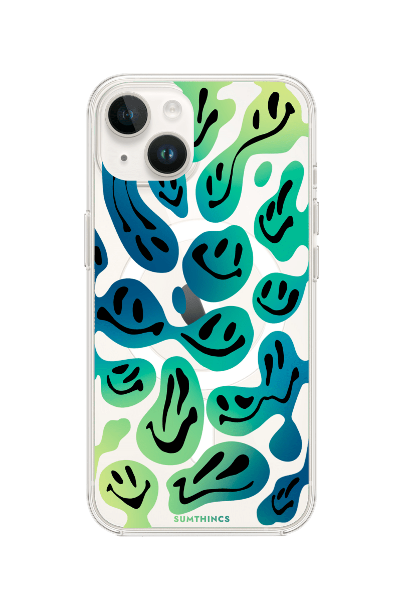iPhone 14 Smiley Clear Magsafe Şeffaf Telefon Kılıfı - SUMTHINCS