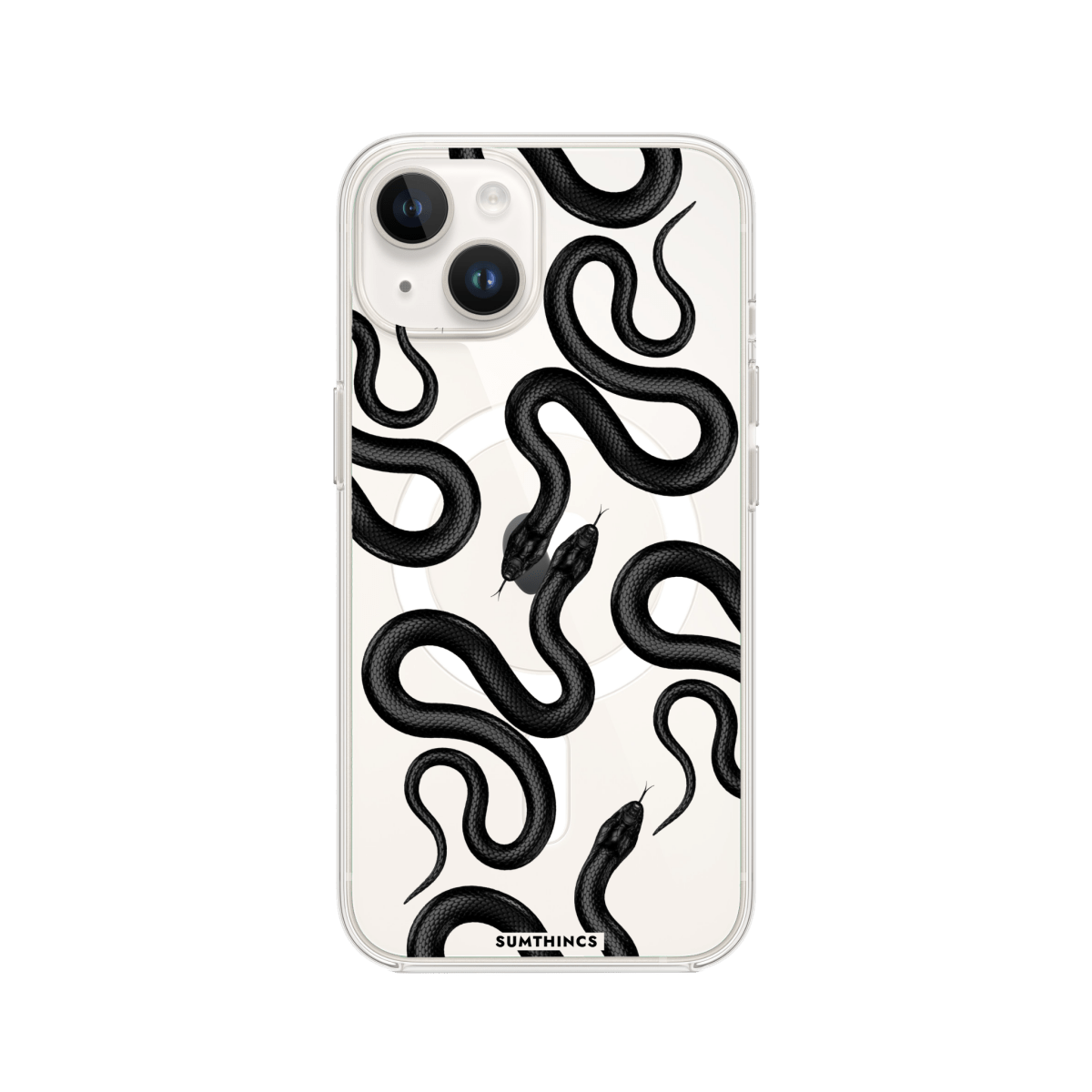 iPhone 14 Snakes Clear Magsafe Şeffaf Telefon Kılıfı - SUMTHINCS