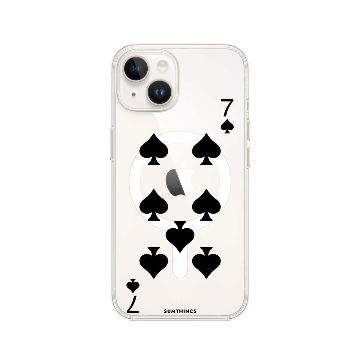 iPhone 14 Spade7 Clear Magsafe Şeffaf Telefon Kılıfı - SUMTHINCS