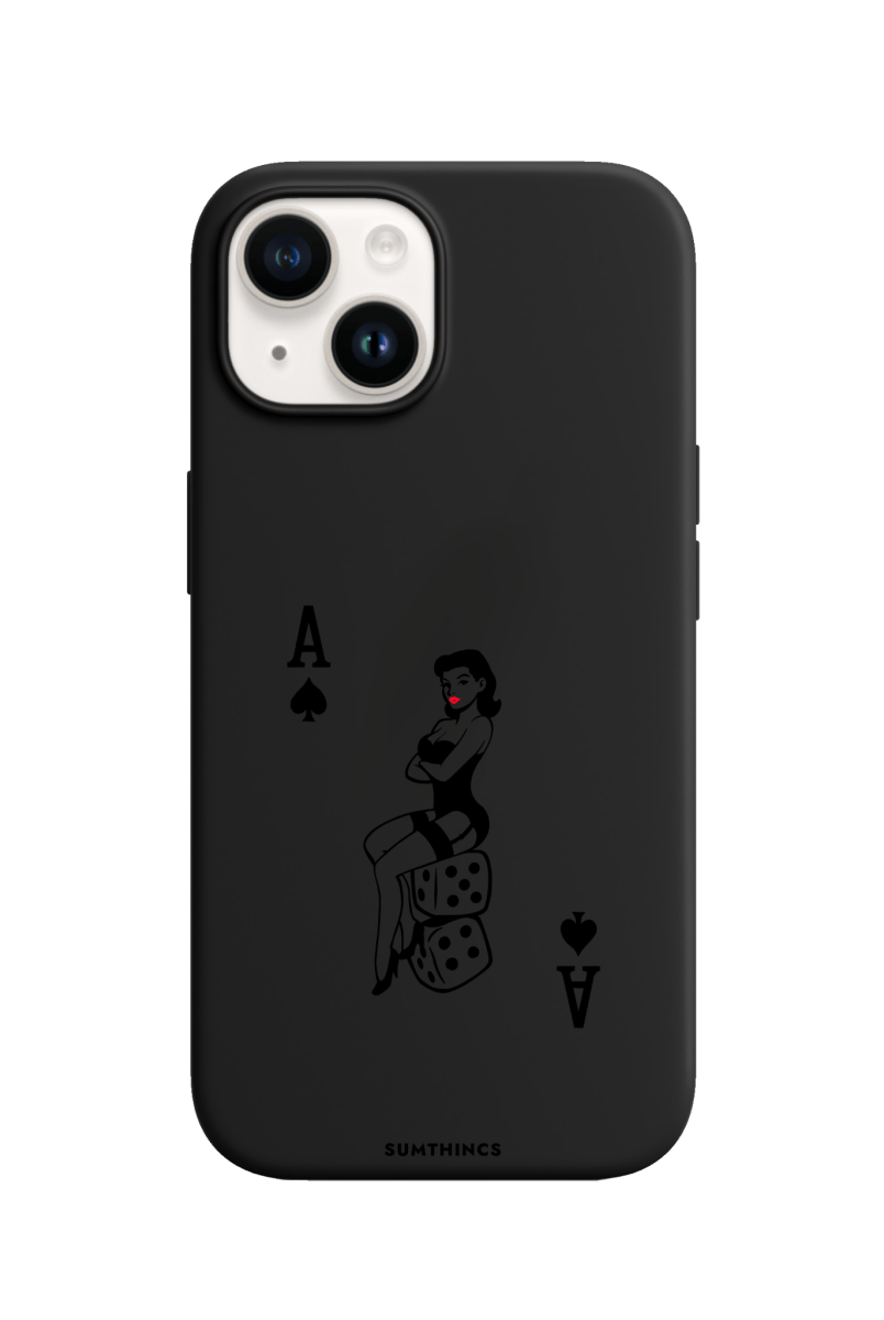 iPhone 15 Ace Queen Premium Telefon Kılıfı Siyah - SUMTHINCS