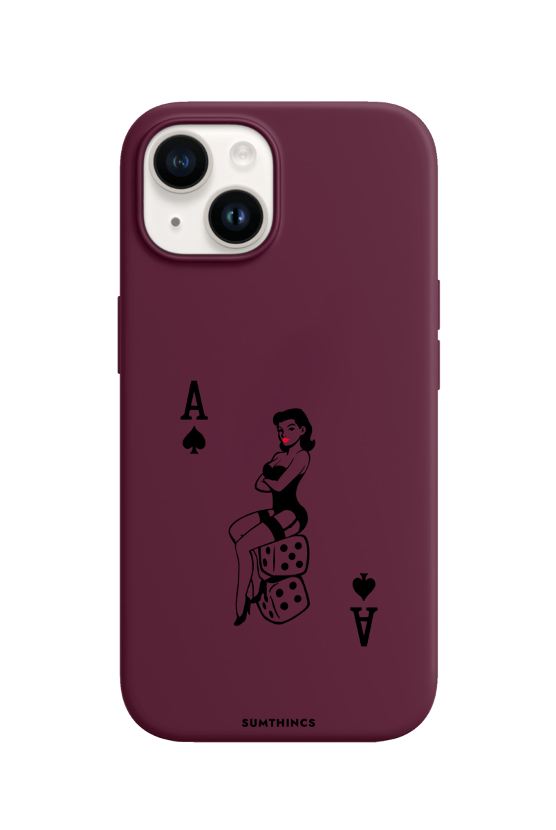 iPhone 15 Ace Queen Premium Telefon Kılıfı Bordo - SUMTHINCS