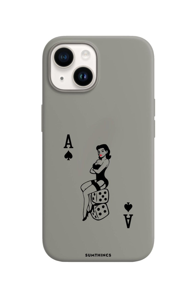 iPhone 15 Ace Queen Premium Telefon Kılıfı Gri - SUMTHINCS