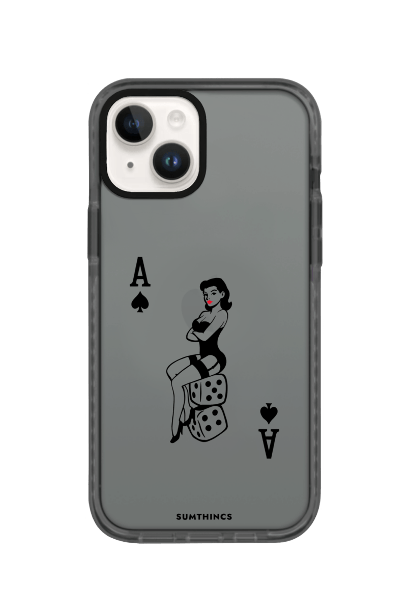 iPhone 15 Ace Queen Procase Şeffaf Telefon Kılıfı Antrasit - SUMTHINCS