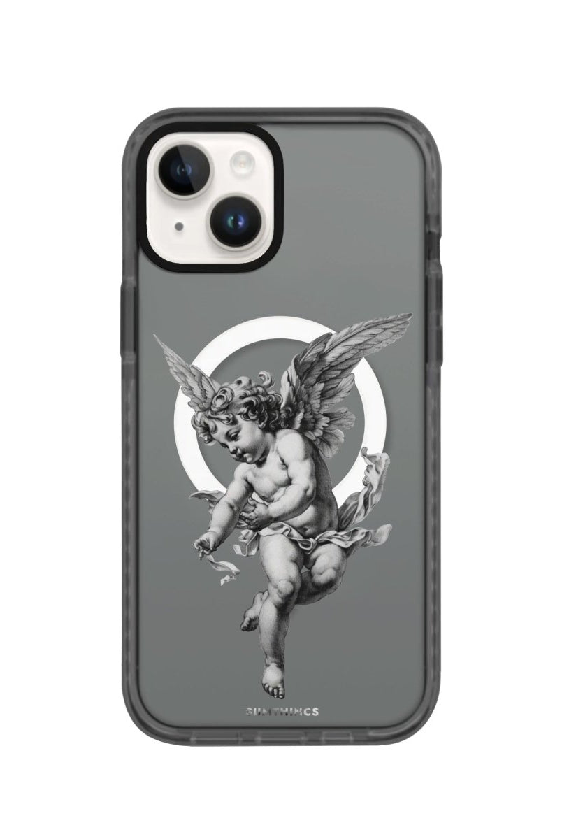 iPhone 15 Angel Magsafe Procase Şeffaf Telefon Kılıfı Antrasit - SUMTHINCS