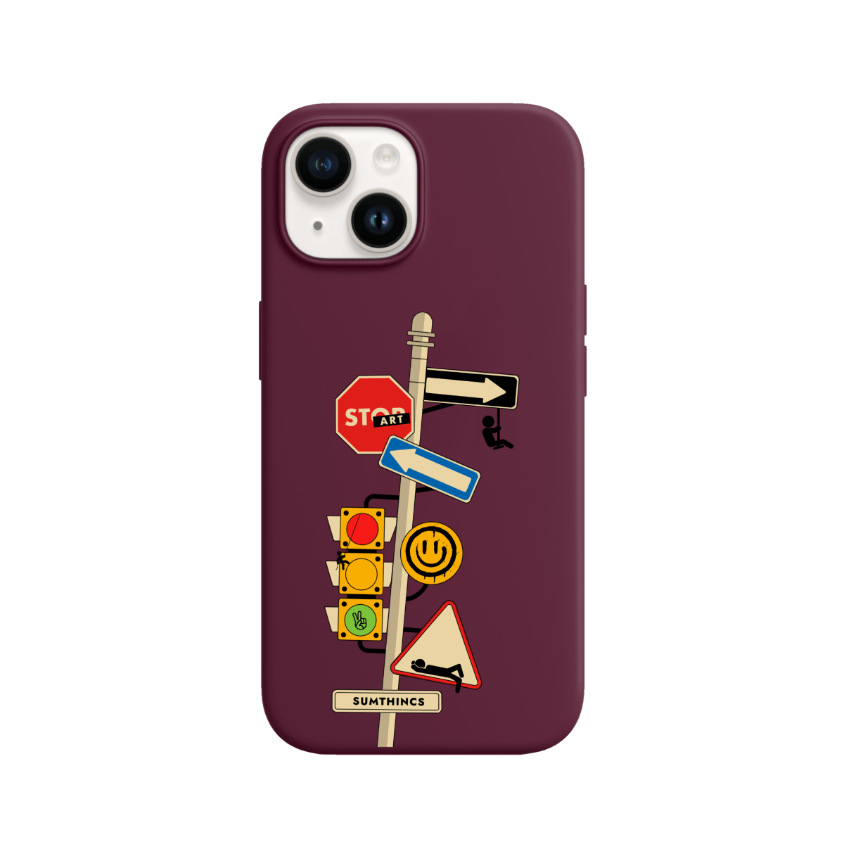 iPhone 15 Crossroad Premium Telefon Kılıfı Bordo - SUMTHINCS