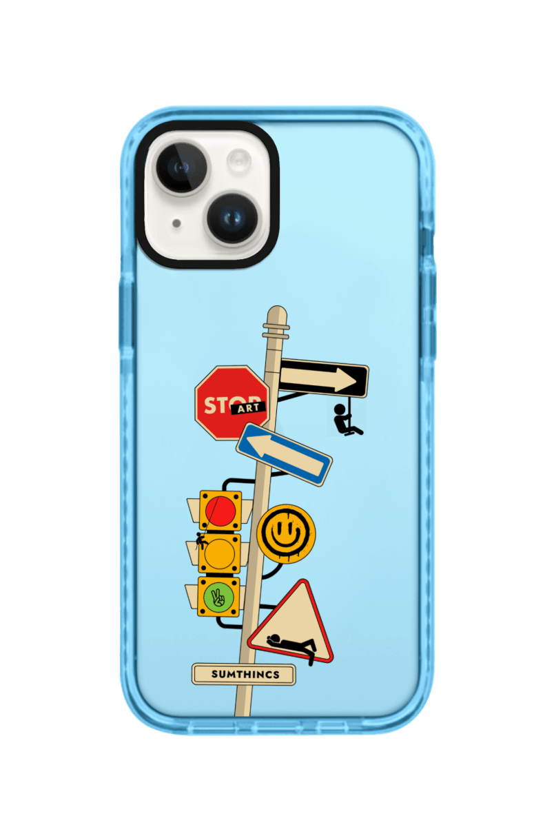 iPhone 15 Crossroad Procase Şeffaf Telefon Kılıfı Mavi - SUMTHINCS