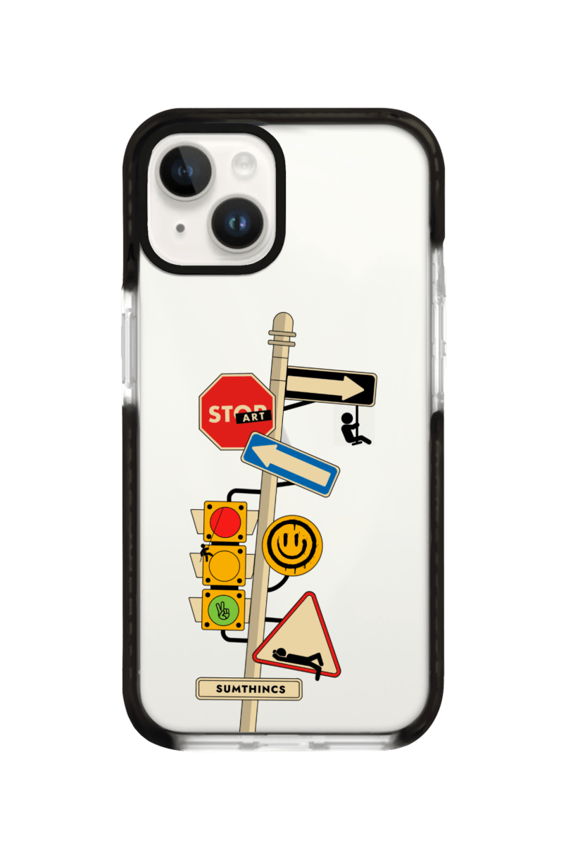 iPhone 15 Crossroad Procase Şeffaf Telefon Kılıfı Siyah Şeffaf - SUMTHINCS