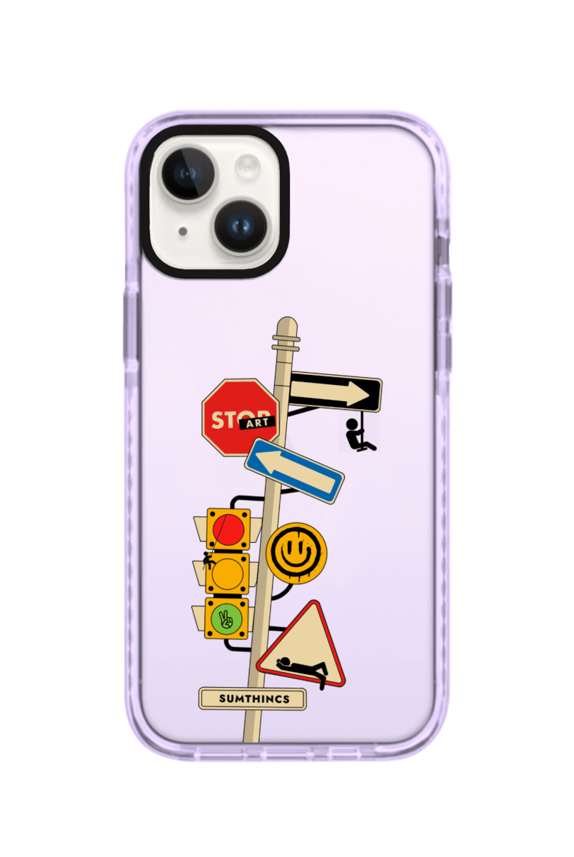 iPhone 15 Crossroad Procase Şeffaf Telefon Kılıfı Lila - SUMTHINCS