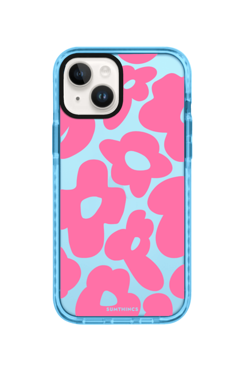 iPhone 15 Daisy Pop Procase Telefon Kılıfı Mavi - SUMTHINCS