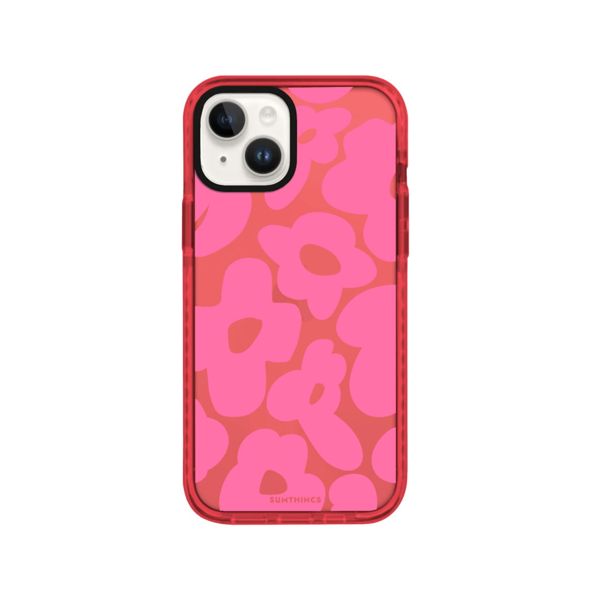 iPhone 15 Daisy Pop Procase Telefon Kılıfı Kırmızı - SUMTHINCS