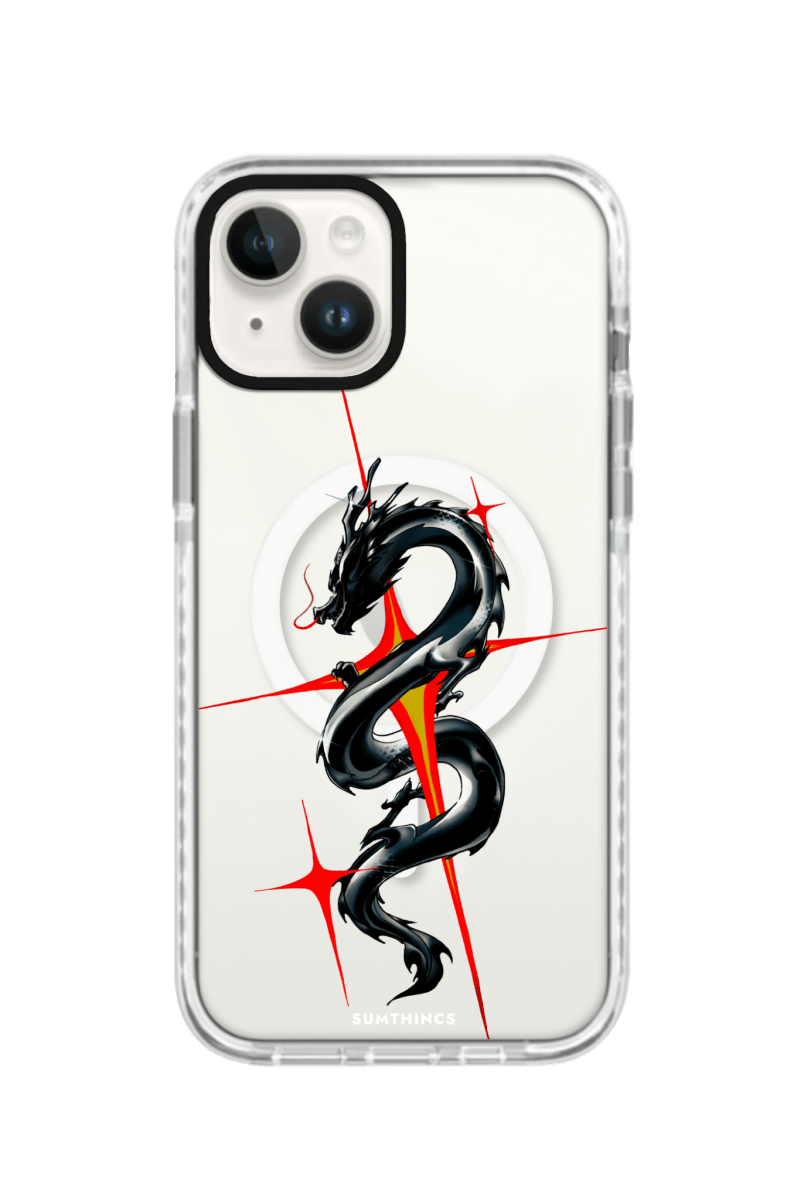 iPhone 15 Dragonflare Magsafe Procase Şeffaf Telefon Kılıfı Beyaz Şeffaf - SUMTHINCS