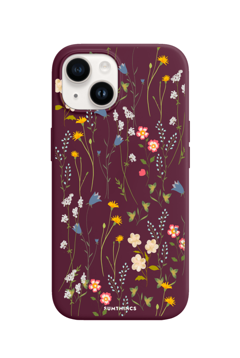 iPhone 15 Eternal Garden Premium Telefon Kılıfı Bordo - SUMTHINCS