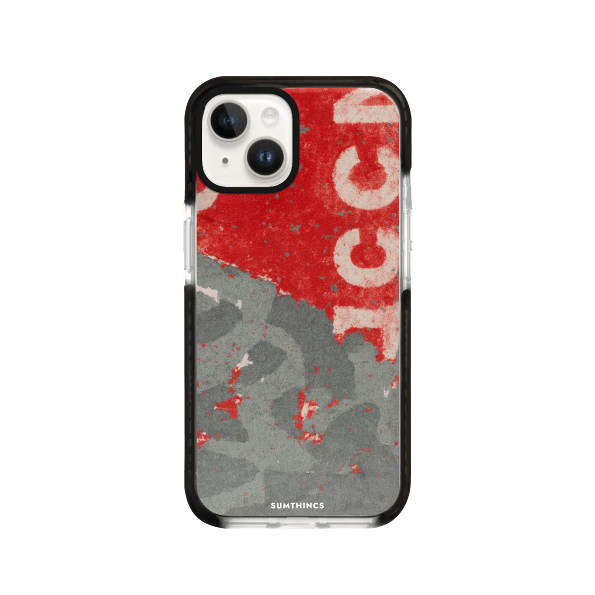 iPhone 15 Graffiti Procase Şeffaf Telefon Kılıfı Siyah Şeffaf - SUMTHINCS