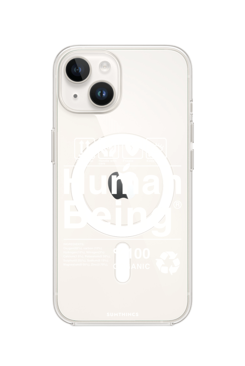 iPhone 15 Human Being Clear Magsafe Şeffaf Telefon Kılıfı - SUMTHINCS