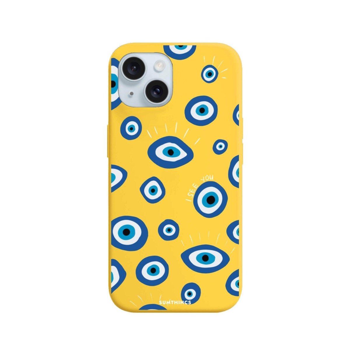 iPhone 15 I See You Premium Telefon Kılıfı Sarı - SUMTHINCS