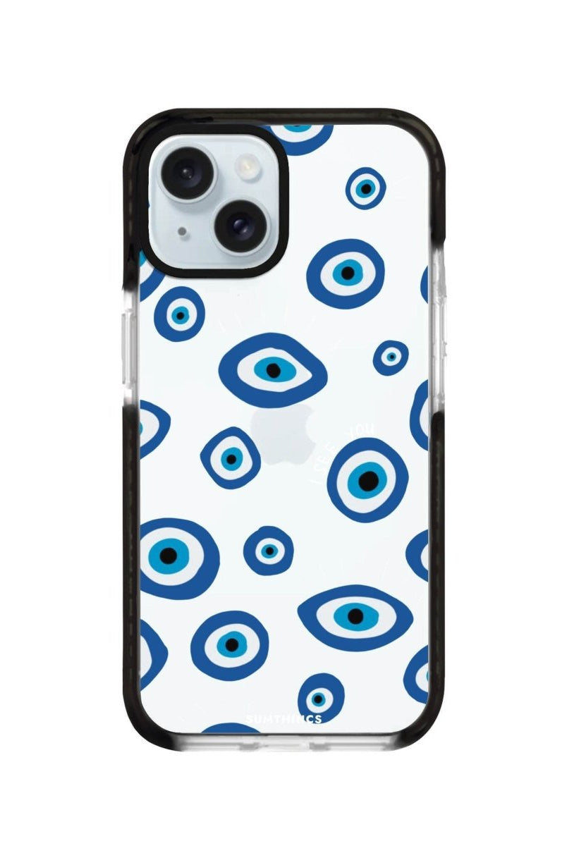 iPhone 15 I See You Procase Şeffaf Telefon Kılıfı Siyah Şeffaf - SUMTHINCS