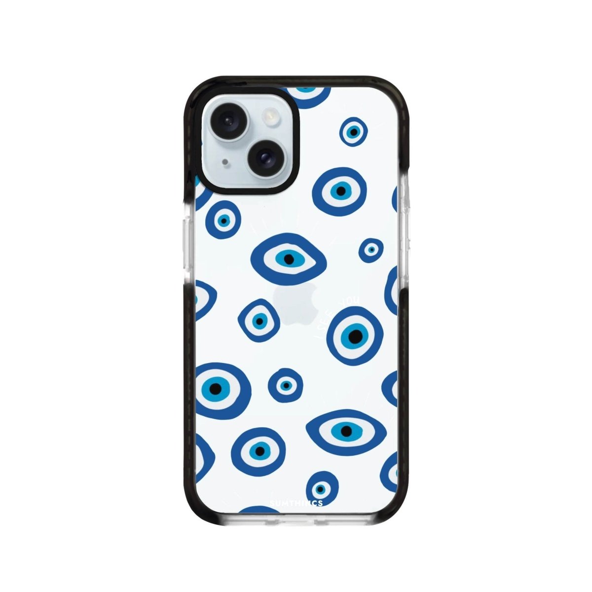 iPhone 15 I See You Procase Şeffaf Telefon Kılıfı Siyah Şeffaf - SUMTHINCS