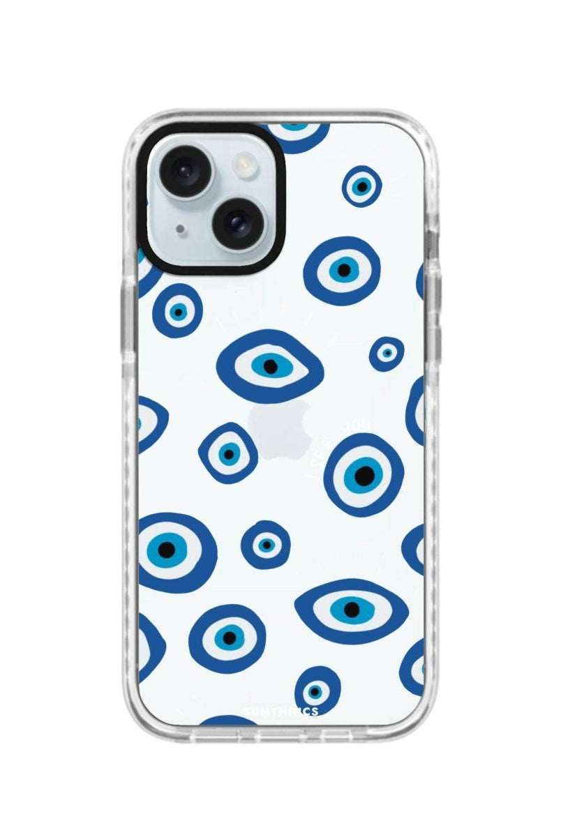 iPhone 15 I See You Procase Şeffaf Telefon Kılıfı Beyaz Şeffaf - SUMTHINCS