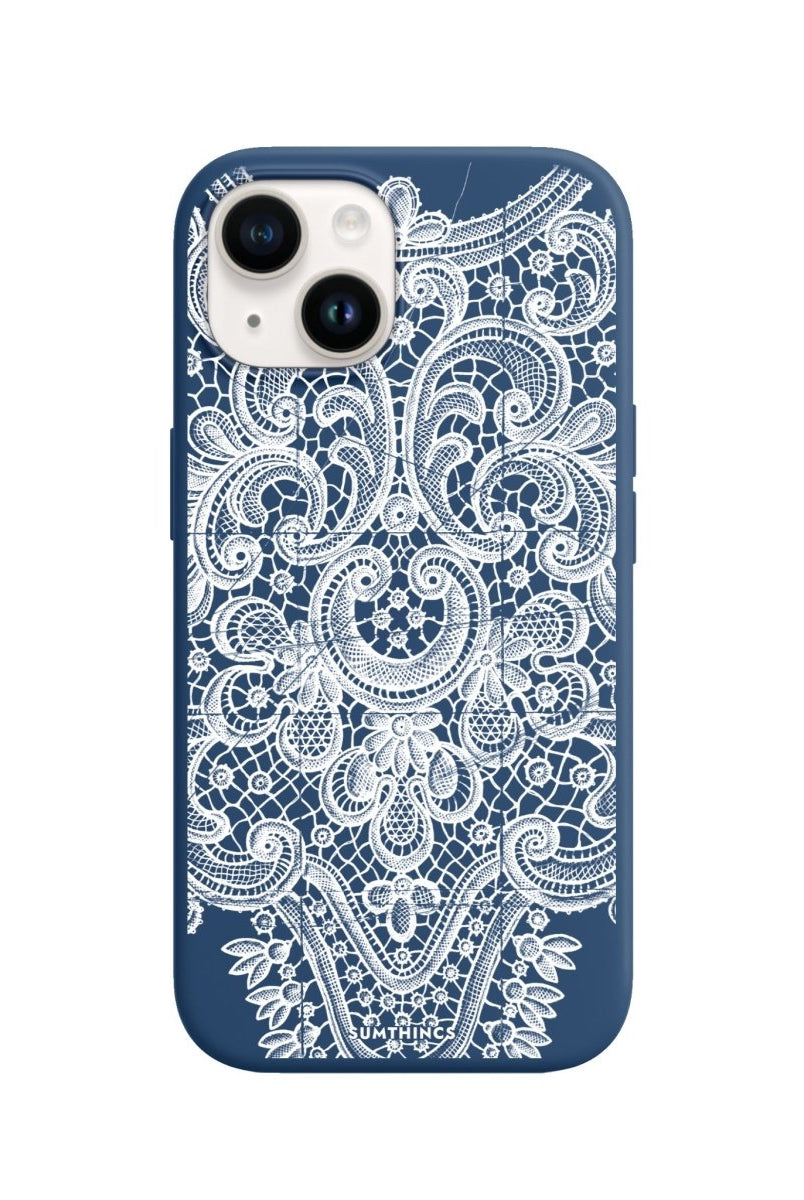 iPhone 15 Lacework Premium Telefon Kılıfı Pasifik Mavi - SUMTHINCS