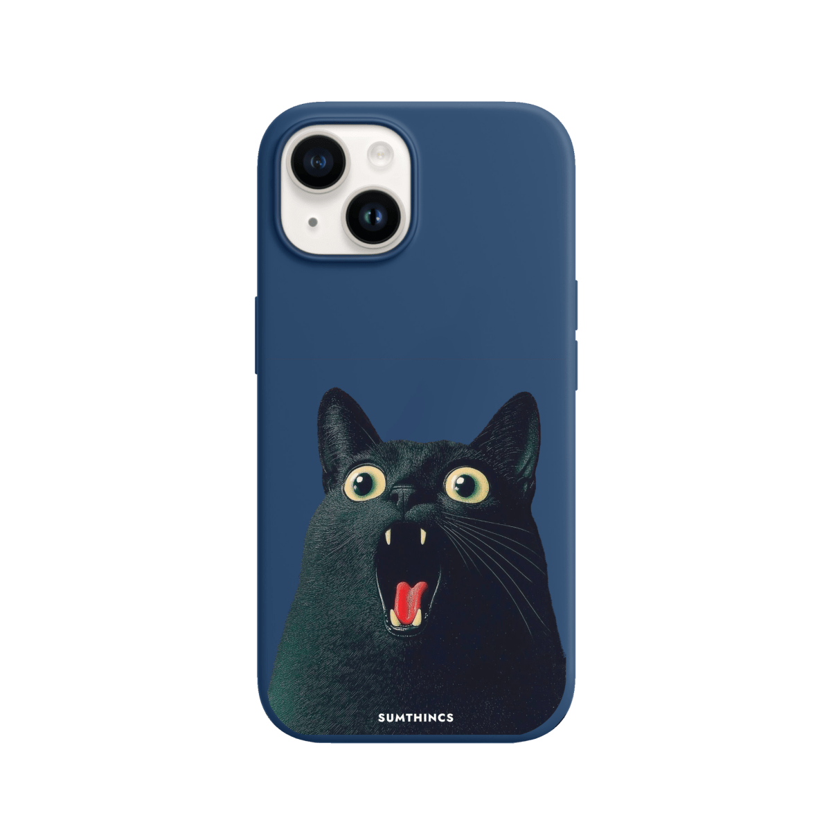 iPhone 15 Meoww Premium Telefon Kılıfı Pasifik Mavi - SUMTHINCS