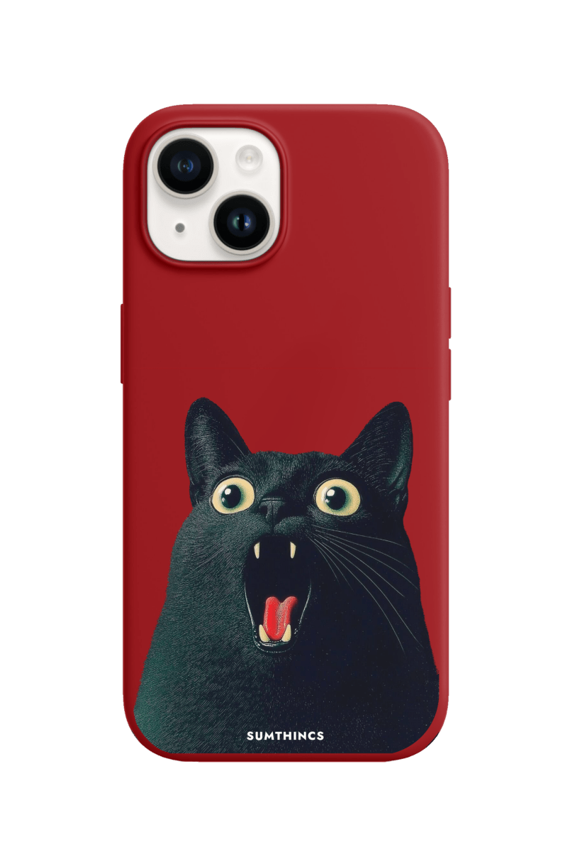 iPhone 15 Meoww Premium Telefon Kılıfı Kırmızı - SUMTHINCS