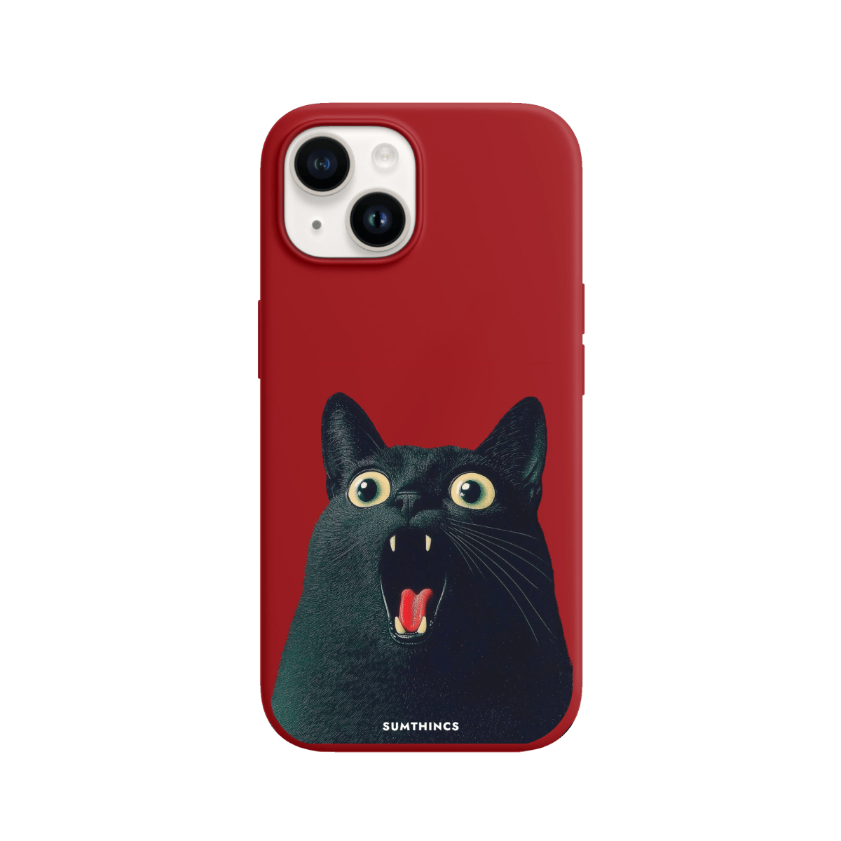 iPhone 15 Meoww Premium Telefon Kılıfı Kırmızı - SUMTHINCS