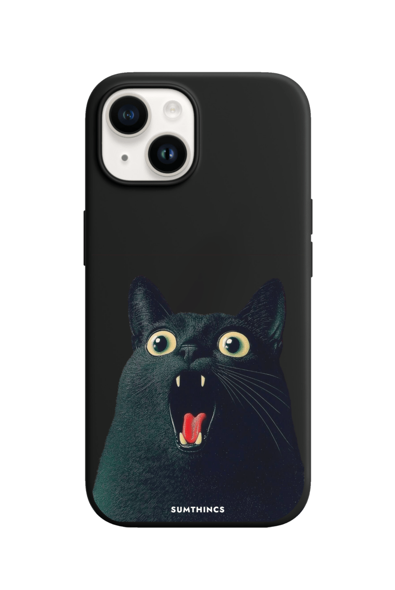 iPhone 15 Meoww Premium Telefon Kılıfı Siyah - SUMTHINCS