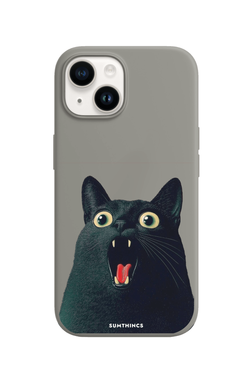 iPhone 15 Meoww Premium Telefon Kılıfı Gri - SUMTHINCS