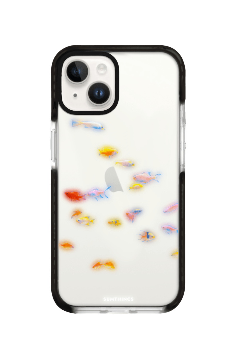 iPhone 15 Neon Fish Procase Şeffaf Telefon Kılıfı Siyah Şeffaf - SUMTHINCS