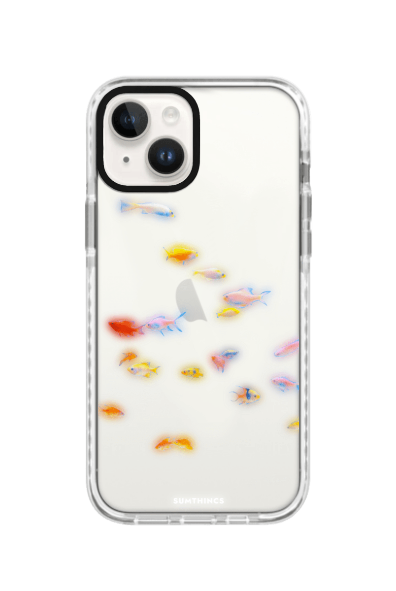 iPhone 15 Neon Fish Procase Şeffaf Telefon Kılıfı Beyaz Şeffaf - SUMTHINCS